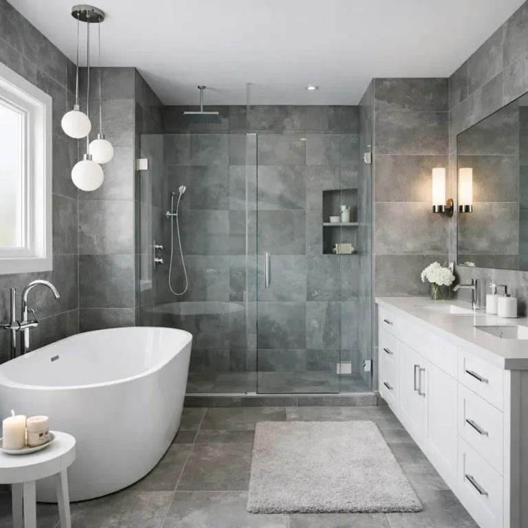 10 Stunning Grey Tile Bathroom Ideas You’ll Love