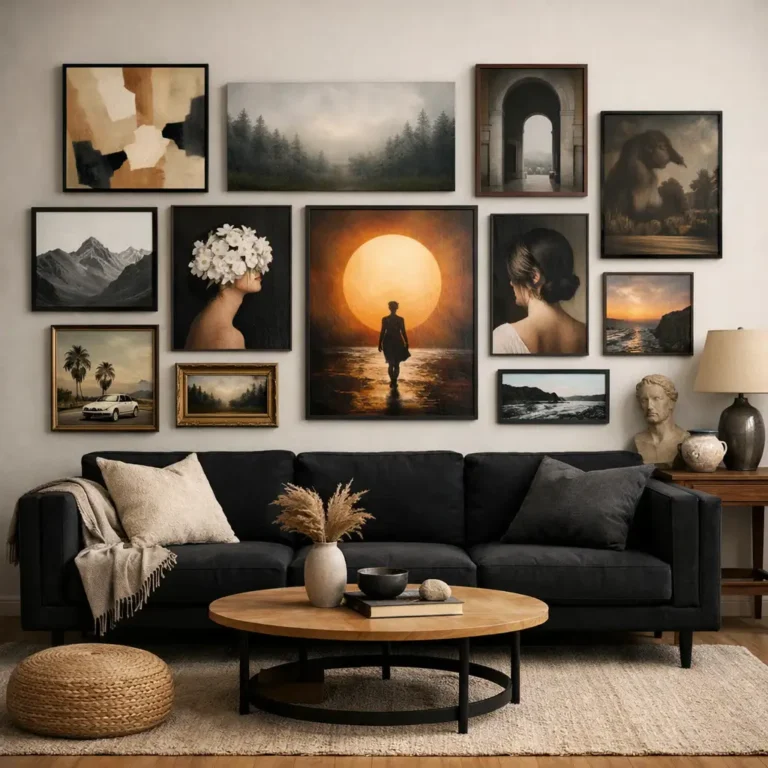 10 Stylish Living Room Decor Ideas for a Black Couch