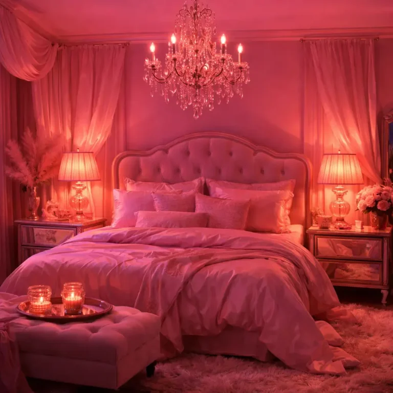 pink bedroom decor